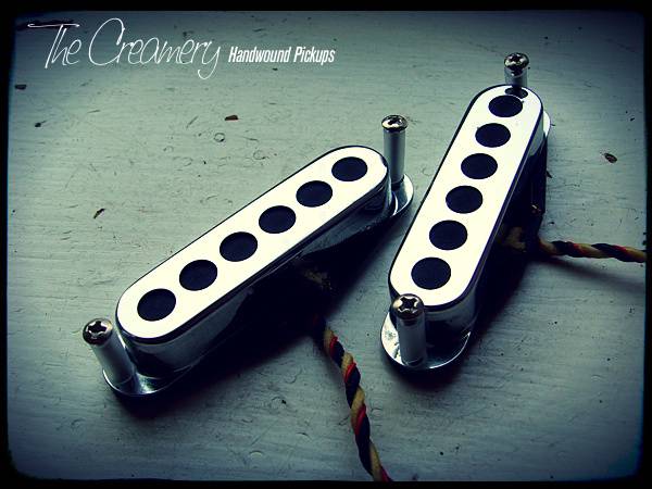 Creamery Custom Handwound Tri-Sonic Design Pickups to fit a standard Stratocaster Guitar - Strat Sized Tri-Sonic Pickups