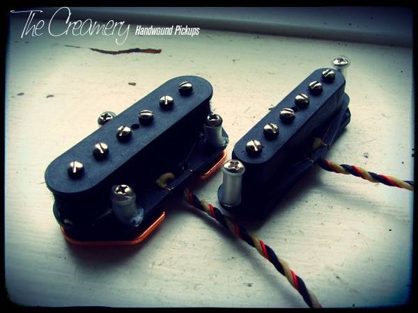 Creamery Custom Handwound Tele-90 Set - Tele Sized P90 Design Pickup Set - Warmer, Grittier P90 Tone from a Tele Bridge & Neck