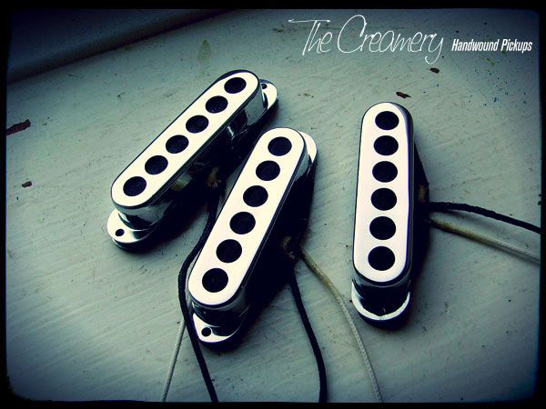 Creamery Custom Handwound Sonic '60 Mustang Duo-Sonic Sized Trisonic style Replacement Pickups Chrome Covers